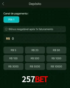 deposits 257BET